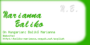 marianna baliko business card